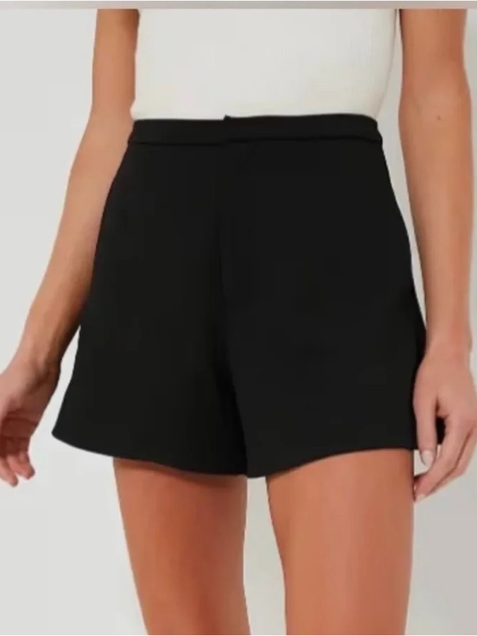 Tuckernuck -Hyacinth House Hallie Black Women's High-Rise Tailored Shorts Xl